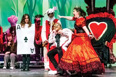 Alice in Wonderland
The Old Rochester Regional High School theater group’s production of “Alice in Wonderland” opens on Thursday, November 17, at 7:00 pm. Alice is played by Cattarinha Nunes, while the King is played by Jackson Veugen and the Queen of Hearts by Kathleen Dunn. Photos by Ryan Feeney
