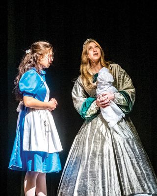 Alice in Wonderland
The Old Rochester Regional High School theater group’s production of “Alice in Wonderland” opens on Thursday, November 17, at 7:00 pm. Alice is played by Cattarinha Nunes, while the King is played by Jackson Veugen and the Queen of Hearts by Kathleen Dunn. Photos by Ryan Feeney
