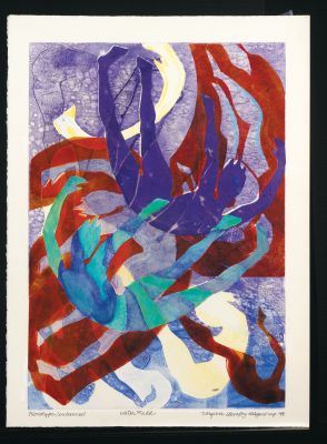 Virginia Lovejoy Allyn
This monotype by Virginia Lovejoy Allyn is just one of the pieces that will be featured in a retrospective exhibition at Marion Art Center from May 7 - June 9. For details, call the Marion Art Center at 508-748-1266. Photo courtesy of Wendy Bistrup. 
