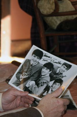 Fab Five
The Beatles make an appearance at the November 29, 2009 Rochester Womens Club Antiques and Collectibles show. The signed photo of the Fab Four appeared to be the real thing, but antiques and collectibles expert Frank McNamee said that the signatures were just a facsimile and were usually sent out to fans who wrote to the band. Photo by Anne OBrien-Kakley.
