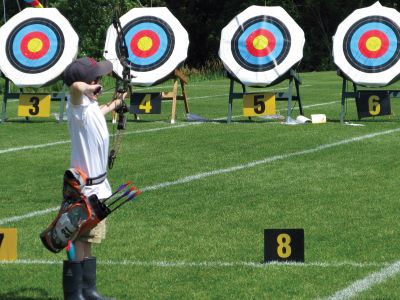 Mattapoisett Archer
Mattapoisett sixth-grader and archery competitor Noah Tavares participated in the 2010 JOAD Outdoor Nationals in Des Moines, IA from June 24  27. Mr. Tavares ranked eighth overall, with a third-place finish in the team event. Photo courtesy of Kevin Tavares.
