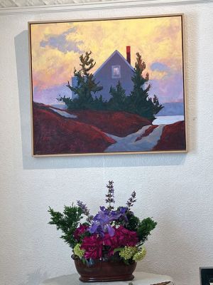 Art in Bloom
The Marion Art Center's Art in Bloom event was a visual feast with members’ floral creations being paired with paintings by Mary Moquin and Robert Abele, resulting in a 3D interpretation of selected pieces. Photos by Marilou Newell
