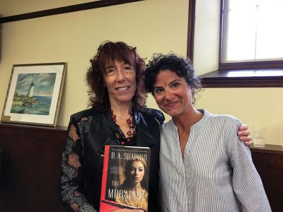 One Book, Tri-Town
Best selling author Barbara Shapiro and local journalist Lauren Daley engaged in a wide-ranging conversation covering Shapiro’s critically acclaimed novels The Muralist and The Art Forger at The Mattapoisett Public Library on May 19. The presentation was the culmination of the One Book, Tri-Town program. Photo by Marilou Newell
