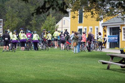 Buzzards Bay Watershed Ride 
It was a windy ride for the 120 participants of the 9th Annual Buzzards Bay Watershed Ride on October 4. From Westport to Falmouth, cyclists rode either the 75-mile or 35-mile route to raise funds for the Buzzards Bay Coalition, bringing in nearly $90,000. Riders paused at Eastover Farm in Rochester for a lunch break before continuing on for the remaining 35 miles. Photos by Colin Veitch
