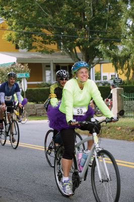 Buzzards Bay Watershed Ride 
It was a windy ride for the 120 participants of the 9th Annual Buzzards Bay Watershed Ride on October 4. From Westport to Falmouth, cyclists rode either the 75-mile or 35-mile route to raise funds for the Buzzards Bay Coalition, bringing in nearly $90,000. Riders paused at Eastover Farm in Rochester for a lunch break before continuing on for the remaining 35 miles. Photos by Colin Veitch
