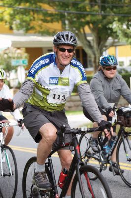 Buzzards Bay Watershed Ride 
It was a windy ride for the 120 participants of the 9th Annual Buzzards Bay Watershed Ride on October 4. From Westport to Falmouth, cyclists rode either the 75-mile or 35-mile route to raise funds for the Buzzards Bay Coalition, bringing in nearly $90,000. Riders paused at Eastover Farm in Rochester for a lunch break before continuing on for the remaining 35 miles. Photos by Colin Veitch
