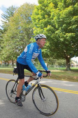 Buzzards Bay Watershed Ride 
It was a windy ride for the 120 participants of the 9th Annual Buzzards Bay Watershed Ride on October 4. From Westport to Falmouth, cyclists rode either the 75-mile or 35-mile route to raise funds for the Buzzards Bay Coalition, bringing in nearly $90,000. Riders paused at Eastover Farm in Rochester for a lunch break before continuing on for the remaining 35 miles. Photos by Colin Veitch
