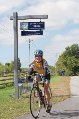 Buzzards Bay Watershed Ride 
It was a windy ride for the 120 participants of the 9th Annual Buzzards Bay Watershed Ride on October 4. From Westport to Falmouth, cyclists rode either the 75-mile or 35-mile route to raise funds for the Buzzards Bay Coalition, bringing in nearly $90,000. Riders paused at Eastover Farm in Rochester for a lunch break before continuing on for the remaining 35 miles. Photos by Colin Veitch
