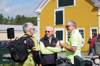 Buzzards Bay Watershed Ride 
It was a windy ride for the 120 participants of the 9th Annual Buzzards Bay Watershed Ride on October 4. From Westport to Falmouth, cyclists rode either the 75-mile or 35-mile route to raise funds for the Buzzards Bay Coalition, bringing in nearly $90,000. Riders paused at Eastover Farm in Rochester for a lunch break before continuing on for the remaining 35 miles. Photos by Colin Veitch
