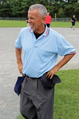 Rochester Police Brotherhood Baseball Clinic
Former Red Sox luminaries Dennis “Oil Can” Boyd, Sam Horn, and Jim Corsi joined the Rochester Police Brotherhood for a kids baseball clinic and benefit softball game on Saturday. Photo by Nick Walecka. 
