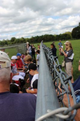 Rochester Police Brotherhood Baseball Clinic
Former Red Sox luminaries Dennis “Oil Can” Boyd, Sam Horn, and Jim Corsi joined the Rochester Police Brotherhood for a kids baseball clinic and benefit softball game on Saturday. Photo by Nick Walecka. 
