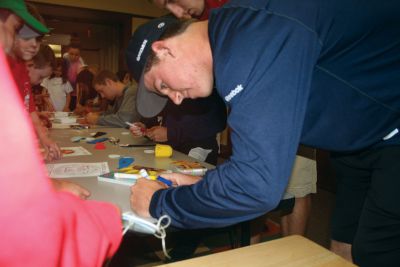 Gatemen at the Library
On Tuesday, June 26, members of the Wareham Gatemen read to dozens of children at the Mattapoisett Free Public Library.  From left: Clay Chapman, Fred Shepard, Dustin DeMuth and Brad Kuntz. Photo by Katy Fitzpatrick. 
