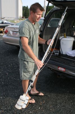 Baywatchers
Baywatchers program director Tony Williams of the Coalition for Buzzards Bay displays the water sampling equipment used by the volunteers who collect water data at 30 points along Buzzards Bay. Volunteers sample water to test oxygen saturation, clarity, temperature and more. Volunteers, especially in Marion, are needed and anyone can get involved. Contact Mr. Williams at 508-999-6363, ext. 203. Photos by Anne OBrien-Kakley.
