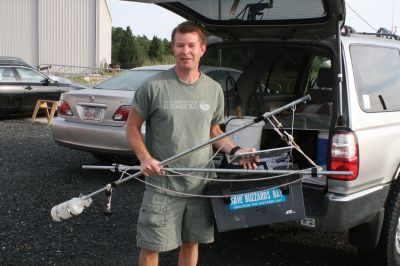 Baywatchers
Baywatchers program director Tony Williams of the Coalition for Buzzards Bay displays the water sampling equipment used by the volunteers who collect water data at 30 points along Buzzards Bay. Volunteers sample water to test oxygen saturation, clarity, temperature and more. Volunteers, especially in Marion, are needed and anyone can get involved. Contact Mr. Williams at 508-999-6363, ext. 203. Photos by Anne OBrien-Kakley.
