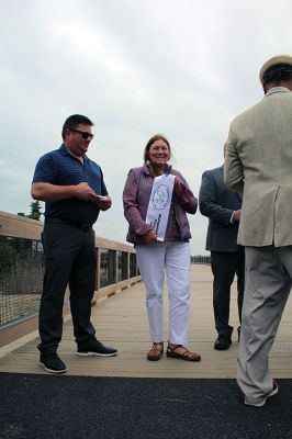 Shining Tides Multiuse Pathway
The official opening of the Shining Tides multiuse pathway took place on June 12 with approximately 75 people gathered to applaud the 20-year effort. The Massachusetts Department of Transportation hosted the ribbon-cutting event where the elevated bridge span crosses the Mattapoisett River and Eel Pond marshlands. Representative William Straus noted the hard work of both local volunteers and government members, as well as the support and work done by those associated with Secretary of Transportation 
