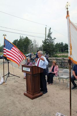 Shining Tides Multiuse Pathway
The official opening of the Shining Tides multiuse pathway took place on June 12 with approximately 75 people gathered to applaud the 20-year effort. The Massachusetts Department of Transportation hosted the ribbon-cutting event where the elevated bridge span crosses the Mattapoisett River and Eel Pond marshlands. Representative William Straus noted the hard work of both local volunteers and government members, as well as the support and work done by those associated with Secretary of Transportation 
