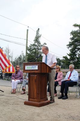 Shining Tides Multiuse Pathway
The official opening of the Shining Tides multiuse pathway took place on June 12 with approximately 75 people gathered to applaud the 20-year effort. The Massachusetts Department of Transportation hosted the ribbon-cutting event where the elevated bridge span crosses the Mattapoisett River and Eel Pond marshlands. Representative William Straus noted the hard work of both local volunteers and government members, as well as the support and work done by those associated with Secretary of Transportation 
