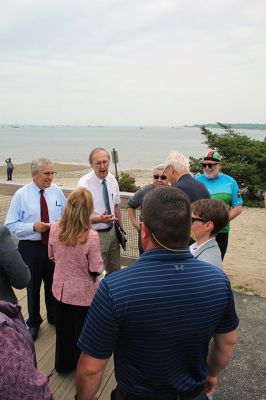 Shining Tides Multiuse Pathway
The official opening of the Shining Tides multiuse pathway took place on June 12 with approximately 75 people gathered to applaud the 20-year effort. The Massachusetts Department of Transportation hosted the ribbon-cutting event where the elevated bridge span crosses the Mattapoisett River and Eel Pond marshlands. Representative William Straus noted the hard work of both local volunteers and government members, as well as the support and work done by those associated with Secretary of Transportation 
