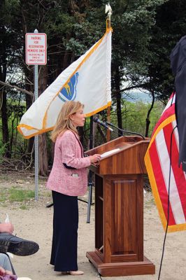 Shining Tides Multiuse Pathway
The official opening of the Shining Tides multiuse pathway took place on June 12 with approximately 75 people gathered to applaud the 20-year effort. The Massachusetts Department of Transportation hosted the ribbon-cutting event where the elevated bridge span crosses the Mattapoisett River and Eel Pond marshlands. Representative William Straus noted the hard work of both local volunteers and government members, as well as the support and work done by those associated with Secretary of Transportation 
