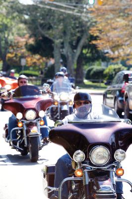 Brad Barrows Ride
The annual Brad Barrows Ride took place on Saturday, September 19, with around 60 to 70 participants riding on roughly 40 motorcycles. The fundraiser proceeds go to fund local youth sports, a cause that was dear to the late Barrows’ heart. Barrows was the owner of the bad “Brad’s” in Mattapoisett until his death in 2007. Photos by Colin Veitch
