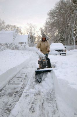 Blizzard of 2013
 Jimmy Gracia of Mattapoisett helps out a neighbor. The clean-up after the storm took more than just moving the snow, the storm damage cause power outages in almost 100% of the Tri-town and the downed trees and impassable roads made the recovery even more challenging. Photo by Felix Perez
