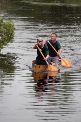 River Race
Sixty-five teams raced from Grandma Hartley's Reservoir on Snipatuit Road in Rochester to the Herring Weir on River Road at Route 6 in Mattapoisett this Memorial Day, May 30, 2011. Sean Shaw and CJ Hedges won the open division in 1:47:39. Photo by Felix Perez.
