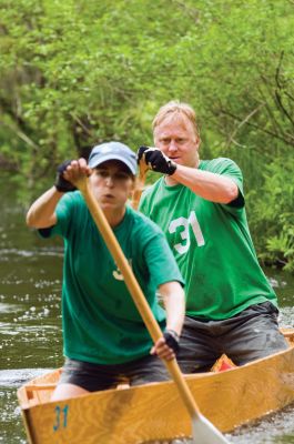 River Race
Sixty-five teams raced from Grandma Hartley's Reservoir on Snipatuit Road in Rochester to the Herring Weir on River Road at Route 6 in Mattapoisett this Memorial Day, May 30, 2011. Sean Shaw and CJ Hedges won the open division in 1:47:39. Photo by Felix Perez.
