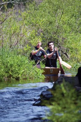 2015 Rochester Memorial Day Boat Race
There were 66 teams that raced their way through Rochester and Mattapoisett in the 2015 Rochester Memorial Day Boat Race on May 25. Participants say Church Falls is always the trickiest spot, but around every bend is another challenge to keep on paddling through. Photos by Felix Perez
