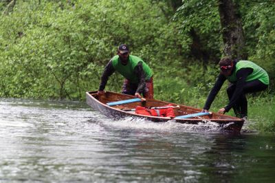 Rochester Memorial Day Boat Race
It rained, again, for the Rochester Memorial Day Boat Race on Monday, May 29, but that never stops the participants from paddling the 14 miles of the Mattapoisett River that winds from Grandma Hartley’s Reservoir in Snipatuit Pond in Rochester all the way to the Herring Weir in Mattapoisett off River Road and Route 6. This was the 83rd year of the Tri-Town tradition. Photos by Jean Perry
