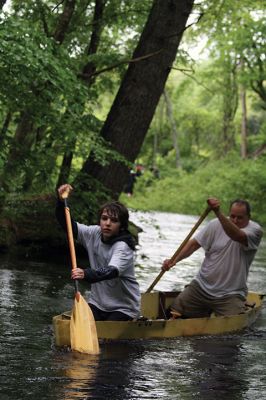 Rochester Memorial Day Boat Race
It rained, again, for the Rochester Memorial Day Boat Race on Monday, May 29, but that never stops the participants from paddling the 14 miles of the Mattapoisett River that winds from Grandma Hartley’s Reservoir in Snipatuit Pond in Rochester all the way to the Herring Weir in Mattapoisett off River Road and Route 6. This was the 83rd year of the Tri-Town tradition. Photos by Jean Perry
