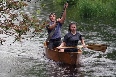 Rochester Memorial Day Boat Race
It rained, again, for the Rochester Memorial Day Boat Race on Monday, May 29, but that never stops the participants from paddling the 14 miles of the Mattapoisett River that winds from Grandma Hartley’s Reservoir in Snipatuit Pond in Rochester all the way to the Herring Weir in Mattapoisett off River Road and Route 6. This was the 83rd year of the Tri-Town tradition. Photos by Jean Perry
