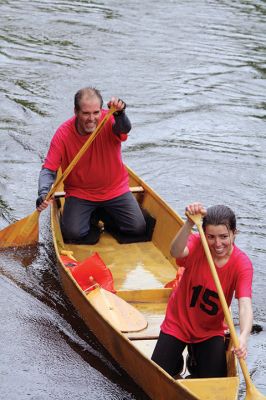 Rochester Memorial Day Boat Race
It rained, again, for the Rochester Memorial Day Boat Race on Monday, May 29, but that never stops the participants from paddling the 14 miles of the Mattapoisett River that winds from Grandma Hartley’s Reservoir in Snipatuit Pond in Rochester all the way to the Herring Weir in Mattapoisett off River Road and Route 6. This was the 83rd year of the Tri-Town tradition. Photos by Jean Perry
