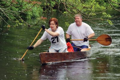 Rochester Memorial Day Boat Race
It rained, again, for the Rochester Memorial Day Boat Race on Monday, May 29, but that never stops the participants from paddling the 14 miles of the Mattapoisett River that winds from Grandma Hartley’s Reservoir in Snipatuit Pond in Rochester all the way to the Herring Weir in Mattapoisett off River Road and Route 6. This was the 83rd year of the Tri-Town tradition. Photos by Jean Perry
