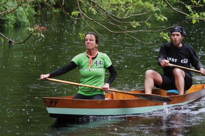 Rochester Memorial Day Boat Race
It rained, again, for the Rochester Memorial Day Boat Race on Monday, May 29, but that never stops the participants from paddling the 14 miles of the Mattapoisett River that winds from Grandma Hartley’s Reservoir in Snipatuit Pond in Rochester all the way to the Herring Weir in Mattapoisett off River Road and Route 6. This was the 83rd year of the Tri-Town tradition. Photos by Jean Perry
