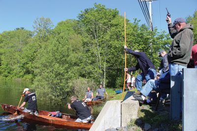 Memorial Day Boat Race
Dan Lawrence and William D. Watling III of Rochester (above left) broke the race record, winning the men’s division with a time of 1:46:59. Amy Hartley-Matteson of Mattapoisett and Katherine Hartley of Rochester (2:11:14) won the women’s division for the third consecutive time – the second time they’ve three-peated. But the day’s biggest champion was 2-year-old Chloe Harding (above right), a cancer survivor who raced with her father, Harrison. Photos by Felix Perez and Nick Walecka.
