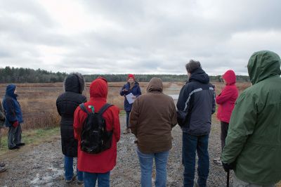 The Bogs in Mattapoisett 
The Buzzards Bay Coalition on Saturday, January 16 led a group through The Bogs in Mattapoisett for a winter hike. Walkers donned raingear just in case the rain wasn’t quite over yet. Photos by Colin Veitch
