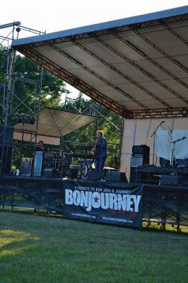 BonJourney
Hundreds packed the grounds at Silvershell Beach in Marion on Saturday, July 12 to see “BonJourney” perform at the Marion Police Brotherhood annual Summer Concert. Local young guitarist Aaron Norcross Jr. and Patrick Fitzsimmons of Vermont also performed. Photos by Jean Perry
