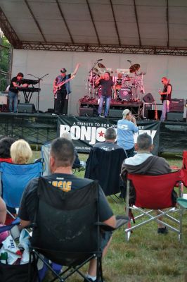 BonJourney
Hundreds packed the grounds at Silvershell Beach in Marion on Saturday, July 12 to see “BonJourney” perform at the Marion Police Brotherhood annual Summer Concert. Local young guitarist Aaron Norcross Jr. and Patrick Fitzsimmons of Vermont also performed. Photos by Jean Perry
