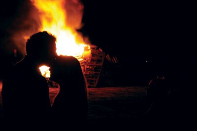 Heritage Days Bonfire
The Mattapoisett Fire Department lit a bonfire on Saturday, August 4 at Barstow Wharf.  The fire was part of a weekend-long celebration of Heritage Days, where the history of Mattapoisett was observed and honored. Photo by Felix Perez. 
