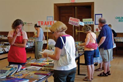 Taber Library Book Sale
The Elizabeth Taber Library held its annual used book sale on Saturday, August 11, 2012, at Marion Music Hall.  The proceeds of the sale, which attracts hundreds of people each year, help fund the library and its programs.  Photo by Eric Tripoli.
