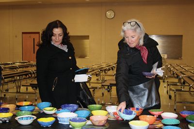 Project Empty Bowls
The Ceramics and Art I students at ORRHS created these one-of-a-kind bowls to serve up hot soup during the school’s first ever Project Empty Bowls fundraiser on November 29. The Empty Bowls Project is an international grassroots effort to raise funds and awareness of hunger. Proceeds from the event will go towards helping local folks in need put food in their families’ bowls. Photo by Jean Perry
