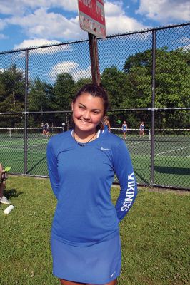 Brooklyn Bindas
At age 16, Rochester resident Brooklyn Bindas led Wareham High School to the South Coast Conference girls’ tennis championship and, as an individual, is among the very best players in Massachusetts. Unfortunately, the MIAA is not holding an individual tennis championship this spring alongside the state team tournaments. Photos by Mick Colageo
