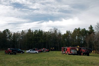 Brush Fire
A five-acre brushfire broke out on the Mattapoisett/Rochester town line on Saturday afternoon in the woods near Wolf Island Road and Long Plain Road. Photo by Eric Trippoli
