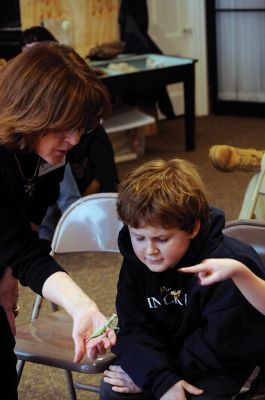 Bugworks
The Marion Natural History Museum provided an opportunity on February 27 to get up close and personal with critters from the insect world, including praying mantises and jumbo-sized grasshoppers. Above: Tapper Crete, 7, was the first one brave enough to ask to touch a praying mantis. The event was hosted by Maire Anne Diamond, owner and educator at ‘BugworksThe Marion Natural History Museum provided an opportunity on February 27 to get up close and personal with critters from the insect world, including pra
