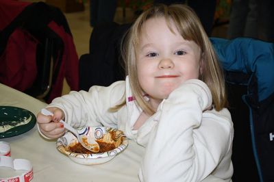 Chili Cook Off 
The Mattapoisett Congregational Church held a Chili Cook Off to support church’s Mission trip to southern Appalachia to help children. Riley Coughlin satisfied with the many samplings. Photos courtesy Patricia Berry
