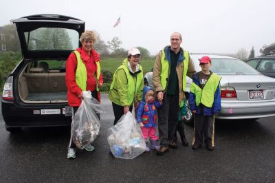 Cleaning Up
135 volunteers fanned out across Old Sippican armed with rubbish bags, gloves and Manducca trash grabbers helping to make Marion a bit greener during the town's Arbor Day Spring Clean up. Marion has held the event annually, under a variety of names, over the past three decades, encouraging residents to take pride in their community by clearing the roadways of trash and debris. Photo by Robert Chiarito.
