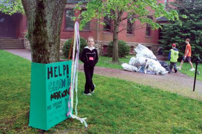 Cleaning Up
135 volunteers fanned out across Old Sippican armed with rubbish bags, gloves and Manducca trash grabbers helping to make Marion a bit greener during the town's Arbor Day Spring Clean up. Marion has held the event annually, under a variety of names, over the past three decades, encouraging residents to take pride in their community by clearing the roadways of trash and debris. Photo by Robert Chiarito.
