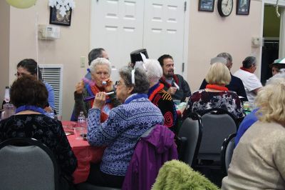 New Year’s Eve Party
A New Year’s Eve party at the Rochester Senior Center gave area seniors the chance to ring in the New Year early in the company of friends. Guests enjoyed dinner and dessert followed by the sharing of New Year’s resolutions and non-alcoholic bubbly. Balloons dropped from the ceiling at 1:30 pm after a symbolic countdown to the New Year, and guests made a ruckus with noisemakers to welcome 2016. Photos by Jean Perry
