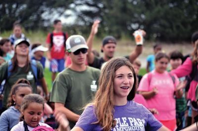 Happy Campers 
What's happening on a Tuesday morning at Camp Massasoit? It’s easier to ask what's not going on – swimming, boating, archery, crafts, exploring, wall climbing, ball playing, and that's all before they even break for lunch. Photos by Jonathan Comey
