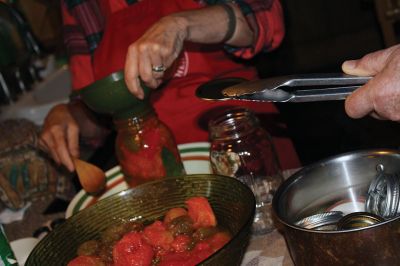 The Can-Do Couple 
Marion and Bob Faelten have been canning together for 50 years, ‘preserving’ the good life and enjoying every step of the twelve-month tango they dance from early spring when they sow their seeds to fall when they enjoy their homemade jellies, pickles, canned tomatoes, and homemade liqueurs. Photos by Jean Perry
